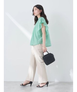 earth music&ecology コットンボイルフリルブラウス Mint