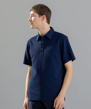 JOSEPH HOMME 【オリジナル素材】ライトタックジャージー　ポロ ネイビー系