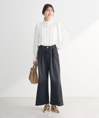 Green Parks ・ＥＬＥＮＣＡＲＥ　ＤＵＥ　ピンタックブラウス Off White