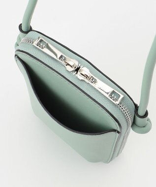 LA BAGAGERIE 【MONICA】サイドノットスクエアポシェット グリーン