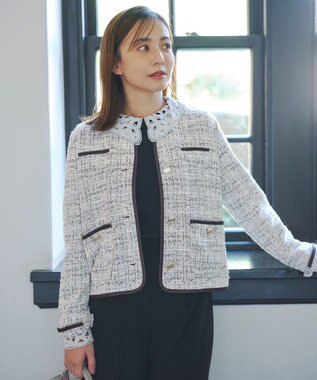 ANY SIS ネップツイード ジャケット ミックス