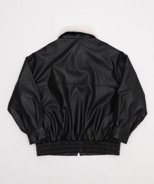 WEGO 2WAYファー襟PUジャケット ブラック