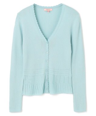 TOCCA EYELET AJISAI CARDIGAN カーディガン ライトブルー系