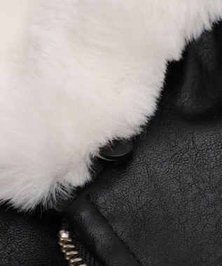 WEGO 2WAYファー襟PUジャケット ブラック