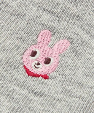 MIKI HOUSE HOT BISCUITS 【70-120cm】 接結天竺 重ね着風長袖Ｔシャツ グレー