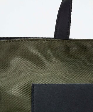 TOPKAPI 【Breath TOPKAPI sis】【WEB限定】ナイロン レザーポケット ミニ トートバッグ ショルダー付き 軽量 / CALM カーム カーキ