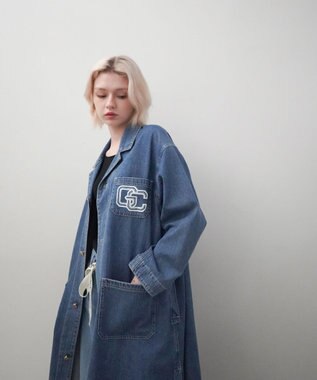 GRACE CONTINENTAL メカニックデニムコート ブルー
