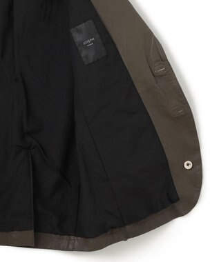 JOSEPH HOMME 新素材【シャツ感覚で羽織れる軽さ】シュリンクエアレザー　ジャケット ダークグリーン系