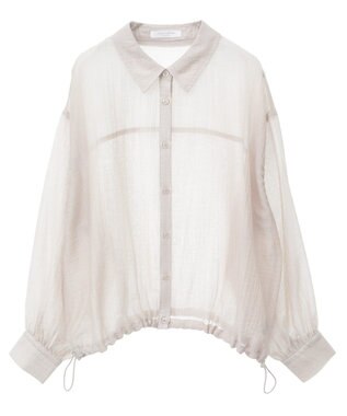 Green Parks 裾ドロストシアーシャツ Beige