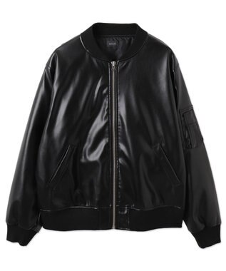 WEGO 【ユニセックス着用ITEM】エコレザーMA－1 ブラック