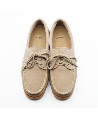 APOM デッキシューズ25 ベージュスエード