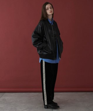 WEGO 【ユニセックス着用ITEM】エコレザーMA－1 ブラック