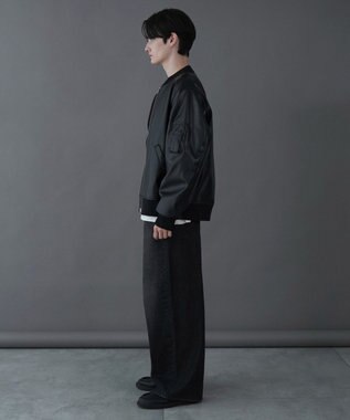 WEGO 【ユニセックス着用ITEM】エコレザーMA－1 ブラック