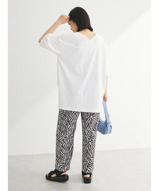 Green Parks 冷っとすずやか　バックカシュクールチュニック Off White