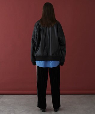 WEGO 【ユニセックス着用ITEM】エコレザーMA－1 ブラック