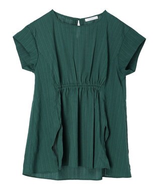 Green Parks 変形ストライプジャガードチュニック Green