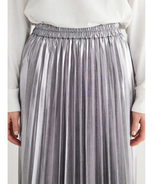 Green Parks ・ＥＬＥＮＣＡＲＥ　ＤＵＥ　メタリックプリーツスカート Silver