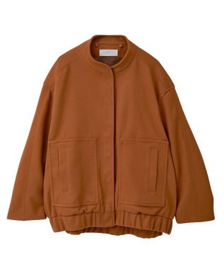 Green Parks ニットフード付きウーリーブルゾン Camel