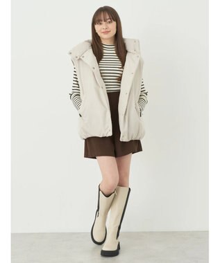 earth music&ecology パファーベスト Beige