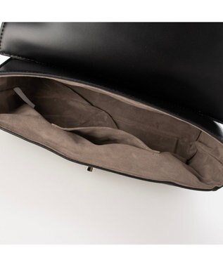 UNBILLION カシュカシュ cachecache / 横長スムース2wayショルダーバッグ ブラック