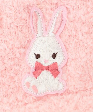 ANY KIDS アニマル刺繍手袋 ピンク（ウサギ）