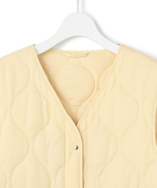 23区 【撥水加工/洗える】中綿ベストライナー付き マルチウェイアウター ライトイエロー系