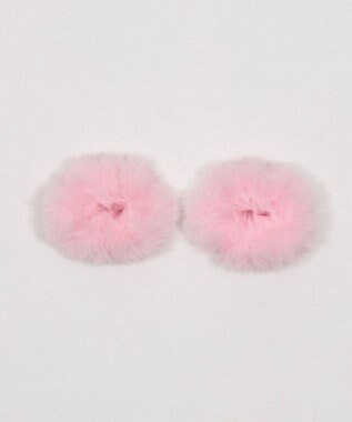 WEGO L2Pファーヘアゴム ライトピンク