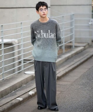 WEGO 【ユニセックス着用ITEM/MLサイズ展開】ファジーグラデーションプルオーバー グレー