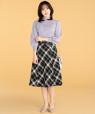 ANY SIS S 【低身長企画】バックパール調ポイント ニット ラベンダー