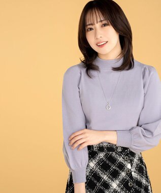 【低身長企画】バックパール調ポイント ニット