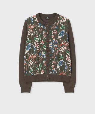 Paul Smith Number Floral コンビ カーディガン カーキ