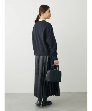 Green Parks ロゴ裏毛カーディガン Black