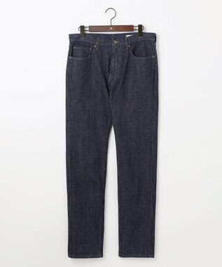 JOSEPH ABBOUD 【キングサイズ・ストレッチ/JAPANファブリック/きれいめ】ストライプジャカード デニム ネイビー系1