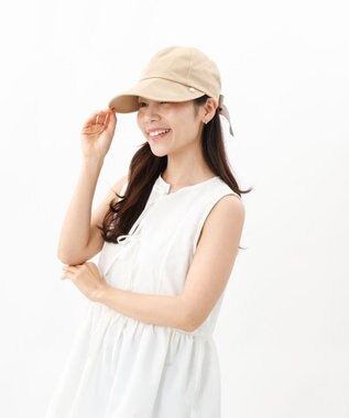 AURORA 【 LANVIN en Bleu （ランバン オン ブルー）】リネンキャスケットキャップ ベージュ