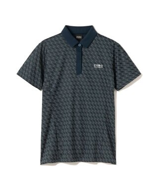 ZERO HALLIBURTON モノグラム柄ポロシャツ ZHG-W6S7a 85220 ネイビー