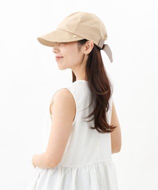 AURORA 【 LANVIN en Bleu （ランバン オン ブルー）】リネンキャスケットキャップ ベージュ