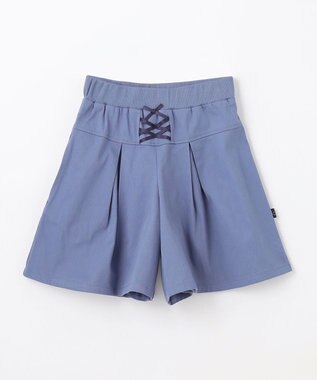 組曲 KIDS 【150-160㎝】レースアップ キュロット ダスティブルー系
