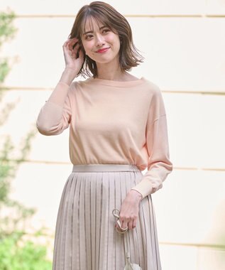 ANY SIS 【洗える】カシミヤブレンド ニット ペールピンク