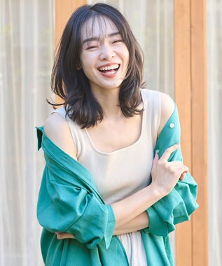 ANY 【洗濯機可能】タンクトップリブニット エクリュ