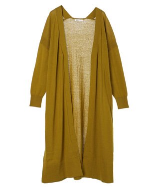 CRAFT STANDARD BOUTIQUE 裾スリットロングニットカーディガン Mustard