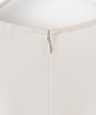 J.PRESS LADIES S トリアセスムース フレア ワンピース ライトグレー系