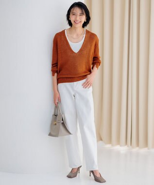 23区 L 【CLASSY.6月号掲載/洗える】23区DENIM コクーンシルエット パンツ [WEB限定]ホワイト系