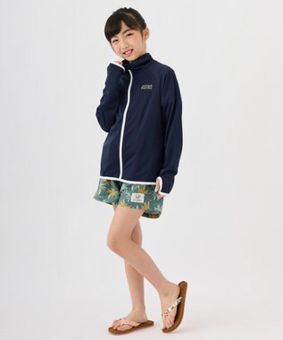 OP／FILA 【Ocean Pacific】フルジップ OPロゴラッシュガード