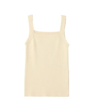 earth music&ecology リブニットタンクトップ Ivory