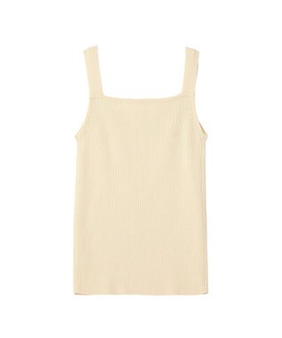 earth music&ecology リブニットタンクトップ Ivory