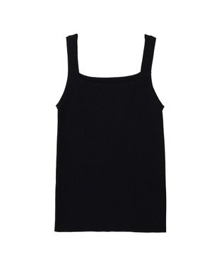 earth music&ecology リブニットタンクトップ Black