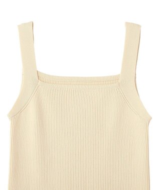 earth music&ecology リブニットタンクトップ Ivory