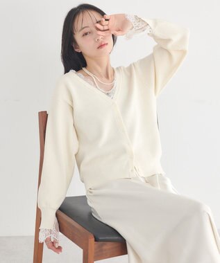 earth music&ecology リブニットタンクトップ Ivory