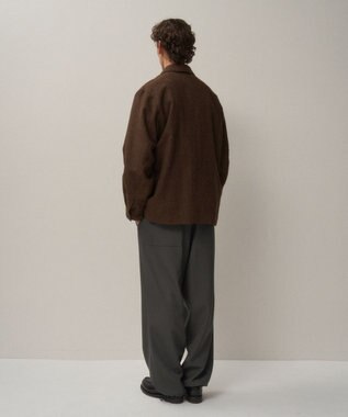 ATON ALPACA HOUND TOOTH | CPOジャケット - UNISEX BROWN
