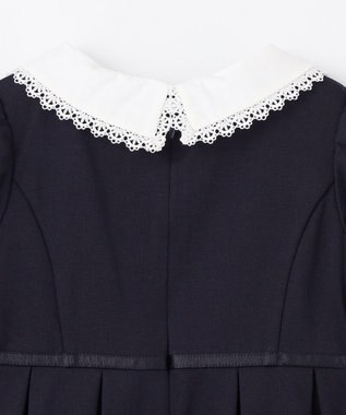 ANY KIDS レース付き きちんと ワンピース ネイビー